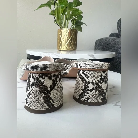 Zara Sandal- 1 1/2" Heels in Python color, Size 8. - Picture 11 of 16